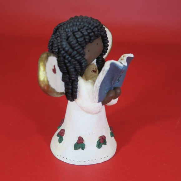 GAIL LAURA VTG 1992 Signed Black African American Christmas Angel Resin Figurine - Picture 8 of 12
